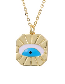 Fashion Golden Copper Eye Necklace