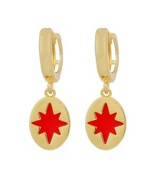 Fashion Golden Copper Geometric Earrings