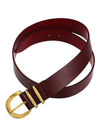 Fashion Red Alloy Pu Red Belt