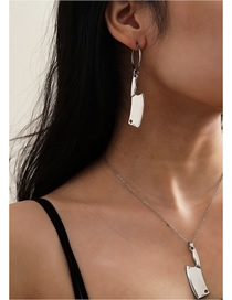 Fashion White K Adjustable Blade Shape Necklace Earring Set