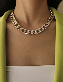 Fashion Golden Single Layer Hemp Chain Necklace