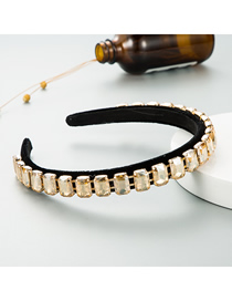 Fashion Brown Claw Chain Diamond Colored Fine-rimmed Gold Velvet Headband