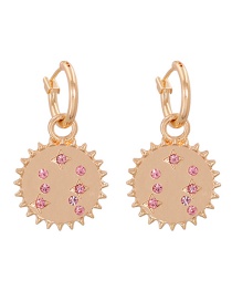Fashion Pink Geometric Circle Hoop Earrings