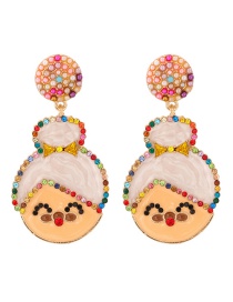 Fashion Color Grandma Christmas Granny Earrings