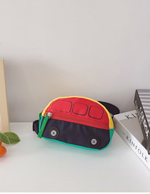 Fashion Red Contrasting Color Nylon Fabric Childrens Car Messenger Bag