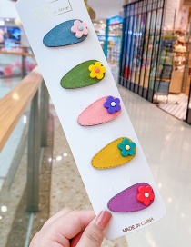 Fashion Colored Flowers [5 Piece Set] Children Cartoon Animal Hairpin