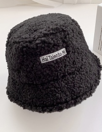 Fashion Black Basin Hat Childrens Lamb Wool Fisherman Hat