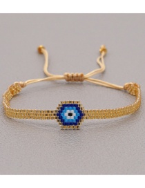Fashion Gold Color Rice Beads Beaded Handmade Eye Bracelet
