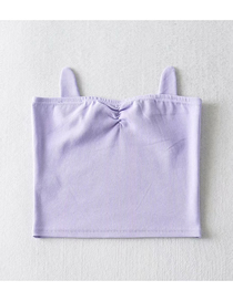 Fashion Purple Pure Color Cat Ear Tube Top Slim Vest