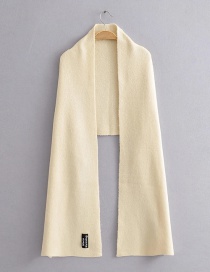 Fashion Beige Solid Color Letter Mark Knitted Cashmere Scarf Shawl