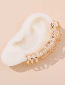 Fashion Gold Color 3 C-shaped Geometric Hollow Alloy Non-pierced Ear Bone Clip