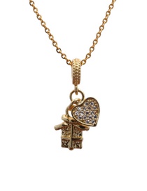 Fashion O Child Chain Love Palm 1 Micro Inlaid Zircon Heart Palm Necklace