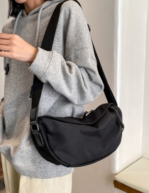 Fashion Black Large Capacity Edging Oxford Cloth One-shoulder Messenger Bag