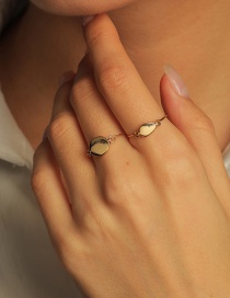 Fashion Gold Color Alloy Geometric Shaped Ring Set