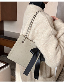 Fashion Matte Grey Large-capacity Chain Rhombic Shoulder Messenger Bag