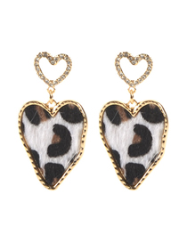 Fashion Inconsistent Love Earrings Leopard Print Tassel Geometric Alloy Earrings Necklace Bracelet