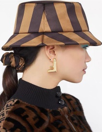 Fashion Gold Color Letter Asymmetrical Alloy Earrings