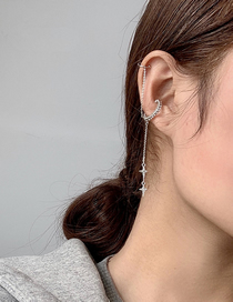 Fashion Single Star Tassel Alloy Chain Ear Clip