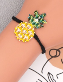 Fashion Pineapple Rice Bead Woven Handmade Beaded Pineapple Bracelet