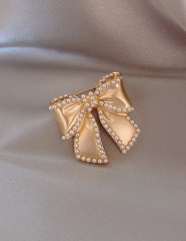 Fashion Bow. Brooch Flower Pearl And Diamond Alloy Geometric Brooch