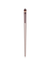Fashion Champagne Gold Single Wooden Handle Nylon Hair Concealer Makeup Brush