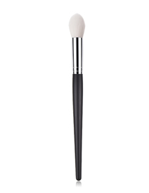 Fashion Black And Silver Pvc Single Wood Handle Nylon Hair Flame Makeup Brush