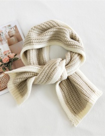 Fashion Meter Contrast Stitching Wool Knitted Scarf