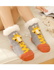 Fashion Giraffe Christmas Thick Printed Baby Non-slip Floor Socks