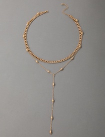 Fashion Gold Alloy Chain Y-shaped Necklace