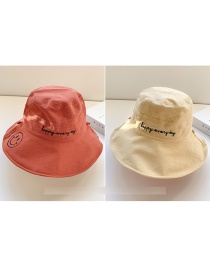 Fashion Red Khaki Double-sided Hat B Children's Double-sided Letter Printing Anti-sack Hat