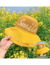 Fashion Smiley Letters Yellow Children's Double-sided Letter Printing Anti-sack Hat