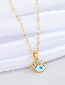 Fashion White Diamond Eyelashes Eyelashes Necklace