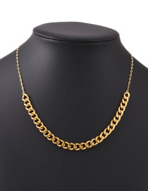 Fashion Gold Alloy Thick Chain Twist Necklace