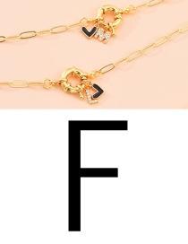 Fashion F 26 Letters Multi-layer Necklace With Copper Inlaid Zircon