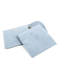 Fashion Light Blue (beaded Fleece) 8.5*10cm Flannel Snap Jewelry Bag