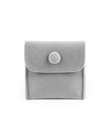 Fashion Light Gray (velvet) 10*10cm Flannel Snap Jewelry Bag
