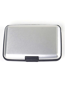 Fashion Silver Color Aluminum Glossy Business Card Case