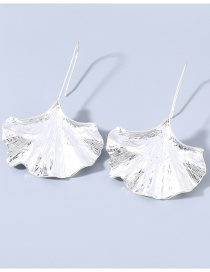 Fashion Silver Alloy Ginkgo Leaf Stud Earrings