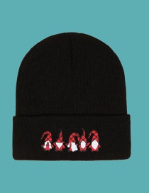 Fashion Black Santa Knitted Hat