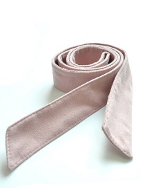 Fashion Light Pink Velvet Cloth Tied With Wide Belt