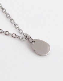 Fashion Rigid Color+o Sub-chain Stainless Steel Drop-shaped Necklace