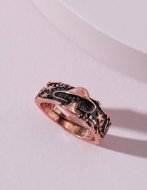 Fashion Rose Gold Color Alloy Carved Mushroom Ring