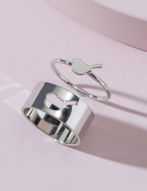 Fashion Silver Color Hollow Bird Ring Set