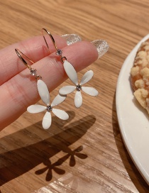 Fashion Silver Color Alloy Flower Earrings