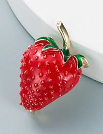 Fashion Strawberry Alloy Dripping Strawberry Brooch