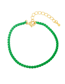 Fashion H (grass Green) Drip Box Chain Bracelet