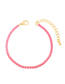Fashion N (pink) Drip Box Chain Bracelet