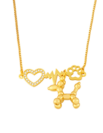Fashion A Love Puppy Cardiogram Necklace