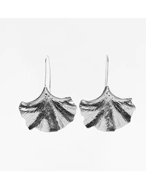 Fashion Silver Color Alloy Gold-plated Leaf Earrings