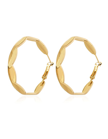 Fashion Gold Color Metal Bamboo Ring Earrings